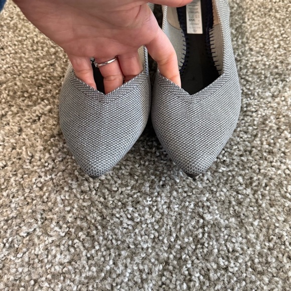 Rothy's Womens Size 8 The Points Iridescent Silver/Grey Limited Edition Flats - Picture 4 of 8